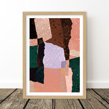 Terrazzo Abstract Patchwork Art Print, 5 of 7