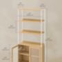 Six Tier Bookcase Metal Frame Tall Bookshelf, thumbnail 11 of 12