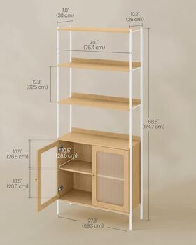 Six Tier Bookcase Metal Frame Tall Bookshelf, 11 of 12