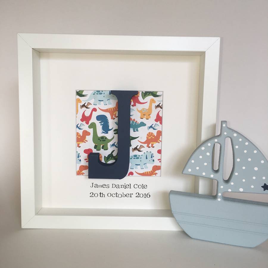 personalised boys wooden letter box frame by alphabet bespoke creations