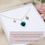 Personalised Birthstone Hearts Bracelet, Sterling Silver, thumbnail 5 of 5