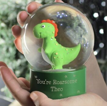 Personalised Dinosaur Snow Globe, 2 of 6