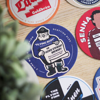 Formula One Legends Beer Mats X9 | Gift For F1 Fans, 5 of 8