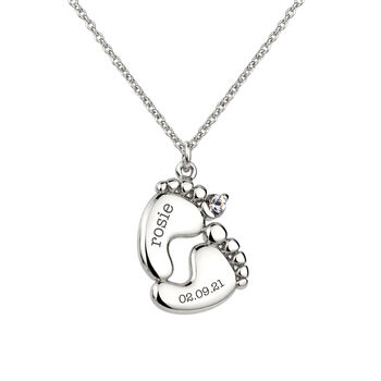 Personalised Baby Feet Necklace, 10 of 10