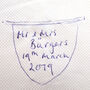 Personalised Handwriting Wedding Dress Shield Patch, thumbnail 2 of 6
