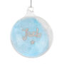 Personalised Pink Or Blue Feather Glass Bauble – Christmas Tree Decorations, thumbnail 9 of 10