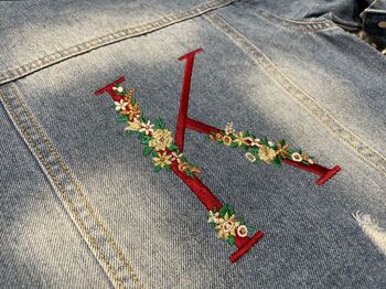 Embroidered Initial Baby/Toddler Denim Jacket, 4 of 7