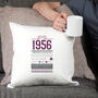 Personalised 70th Birthday Gift 1956 Cushion, thumbnail 1 of 11