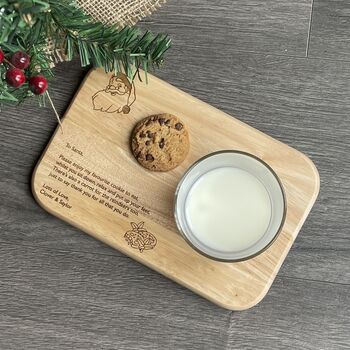 Personalised Wooden Christmas Eve Board For Santa, 6 of 9