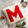 Personalised Cushion Knitting Kit In Red, thumbnail 1 of 7