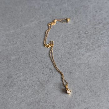 April Birthstone Diamond Gold Plated Necklace, 5 of 10