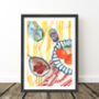 Colourful Kitchen Wall Art Set | Mediterranean Fruit Prints, thumbnail 12 of 13