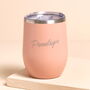 Personalised Pink Insulated Travel Mug, thumbnail 1 of 3