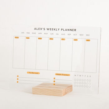 Personalised Weekly Planner Acrylic Sign, 5 of 11