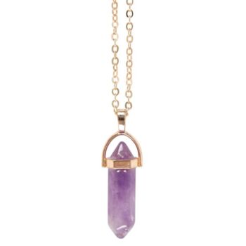 Amethyst Crystal Necklace With Greetings Card, 4 of 5