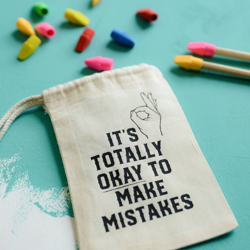 It's Okay To Make Mistakes Eraser Set, 1 of 2