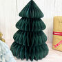 Three Assorted Mini Christmas Tree Honeycomb Decorations | Pop Up Paper Centrepiece, thumbnail 2 of 3