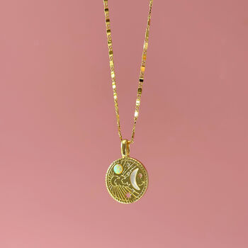 Opal And Pearl Celestial Necklace On 14k Gold Filled Chain, 8 of 10