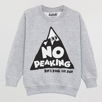 No Peaking Boys' Hiking Slogan Sweatshirt, 5 of 5