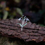 Snowdrop White Open Flower Brooch, thumbnail 2 of 4