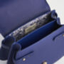 Blue Agnes Top Handle Saddle Bag, thumbnail 8 of 9