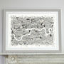Typographic Map Of Literary London Print, thumbnail 1 of 9
