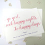 'Go Girl, Seek Happy Nights' Shakespeare Quote Card, thumbnail 2 of 3