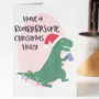 Personalised Roarsome Dinosaur Christmas Card For Kids, thumbnail 5 of 6