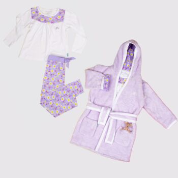 Dressing Gown And Jersey Pyjamas Luxury Gift Set, 12 of 12