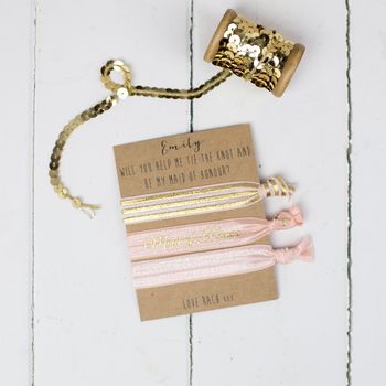Will You Be My Bridesmaid Hair Tie Card, 3 of 6