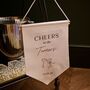 Personalised Black And White Cheers To The… Wedding Wall Hanging, thumbnail 1 of 4