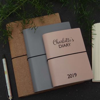 Personalised Engraved Leather Diary, 4 of 11