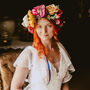 The Florence Colourful Vintage Hair Wreath For A Bride, thumbnail 8 of 12