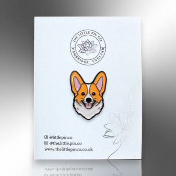 Corgi Dog Enamel Pin Badge, Dog Breed Brooch, Gift For Dog Lovers, Pet Loss Or New Pet Gift, 4 of 9