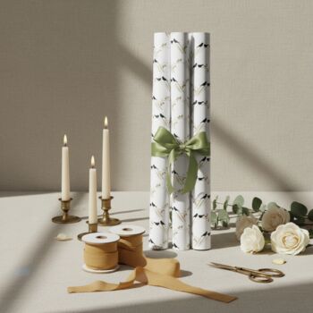 Elegant Bird On Branch Gift Wrapping Paper, 7 of 8