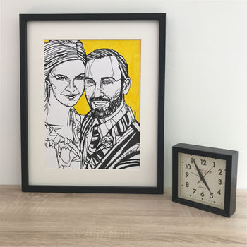 Personalised Hand Drawn 'Couple' Portrait, 4 of 6