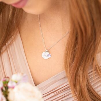 Esme Personalised Initial Birthstone Necklace, 6 of 12