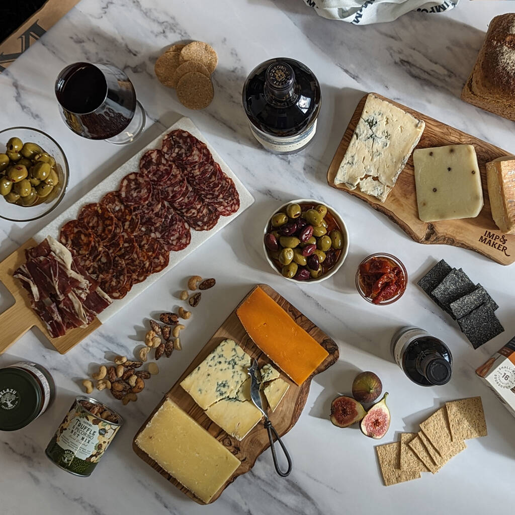 Signature Charcuterie, Cheese And Wine Hamper By IMP & MAKER