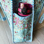 Quilted Cotton Turquoise Floral Beach Bag, thumbnail 5 of 6