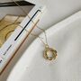 14 K Gold Plated Silver Circle Necklace For Women, thumbnail 7 of 10
