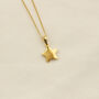 Solid Star Necklace 18ct Gold Plated Or Sterling Silver, thumbnail 2 of 5