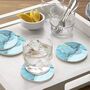 Pack Of Four Sky Blue Ceramic Coasters, thumbnail 2 of 4