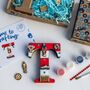 Personalised Paint Your Own Football Wooden Letter, thumbnail 6 of 7