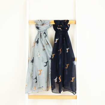 Whippet Print Scarf, 4 of 11