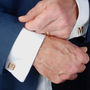 Personalised Rose Gold Initial Letter Cufflinks, thumbnail 2 of 9
