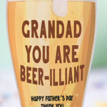 Personalised Beer Card For Grandad, Beer Illiant, 5 of 6