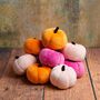 3x Halloween Velvet Pumpkins, thumbnail 2 of 6