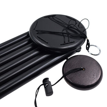 Engraved 30 Inch Black Wind Chime For Garden Decoration, 9 of 12