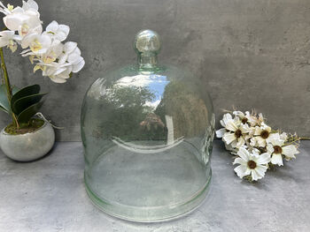 Huge 30cm Recycled Glass Cloche Dome Bell Jar, 5 of 8