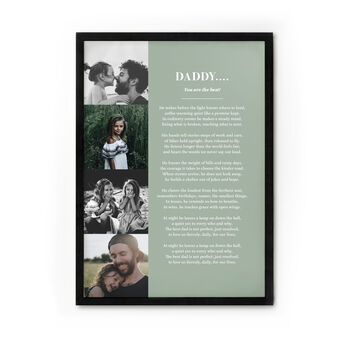Personalised Wedding Photos And Text Art Print, 7 of 12